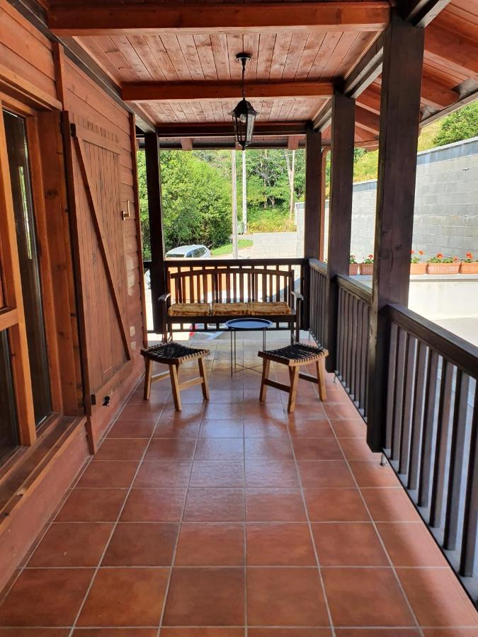 Вилла Casa De Madera Con Piscina Privada Понтеведра Экстерьер фото